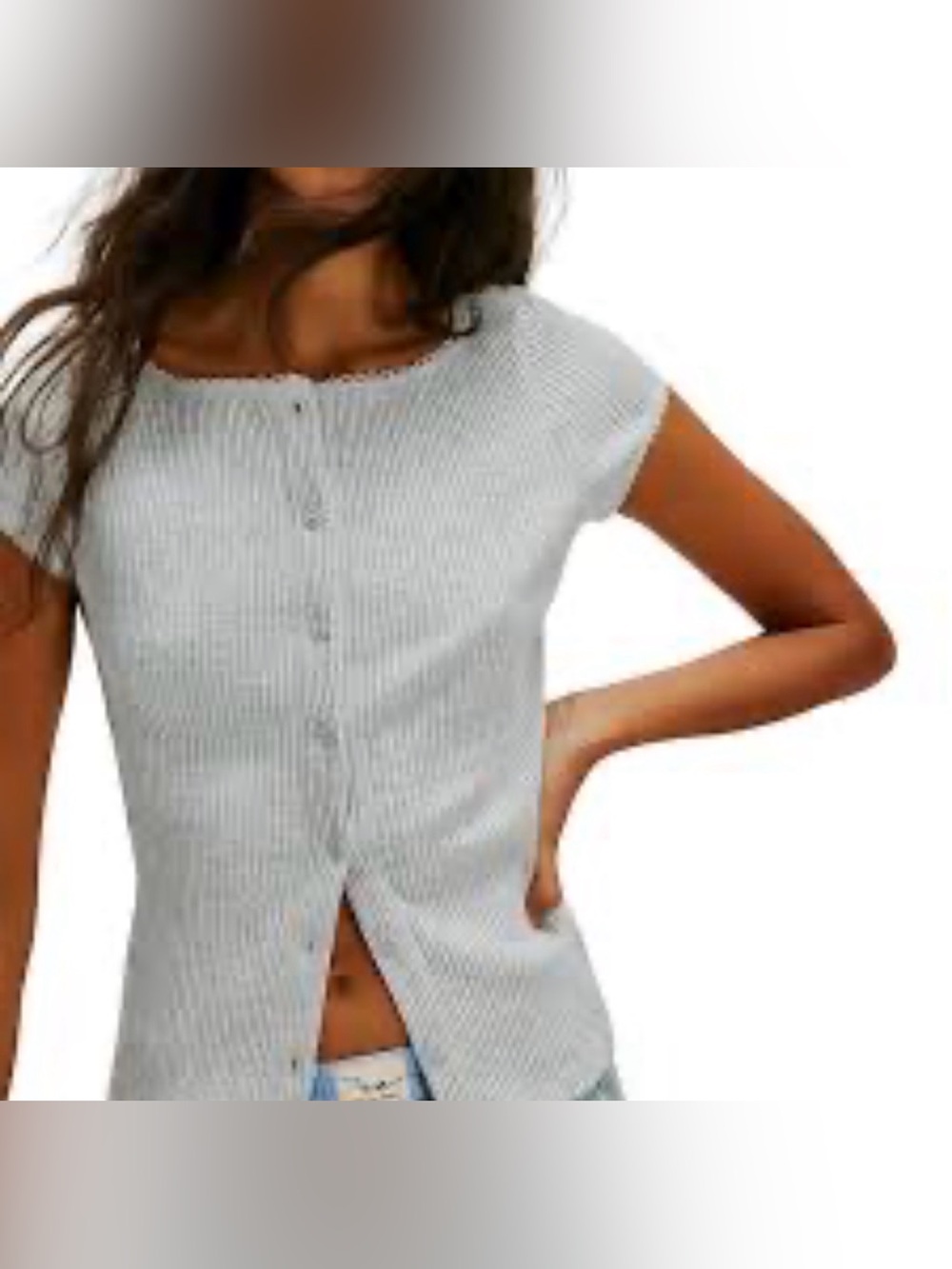 Free People Intimately Most Wanted Short Sleeve Cotton Blend Cardigan